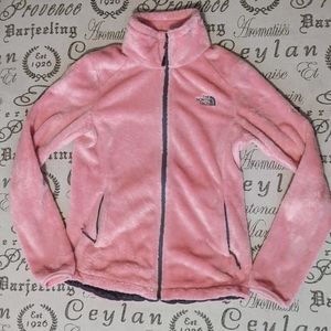 Fluffy pink North Face Jacket